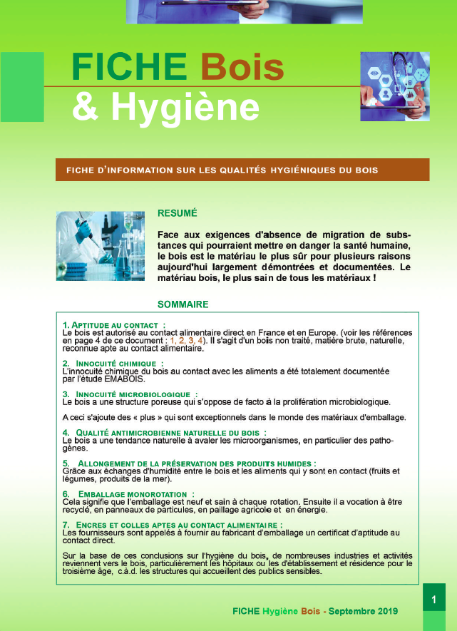 fiche hygiène bois alimentarité